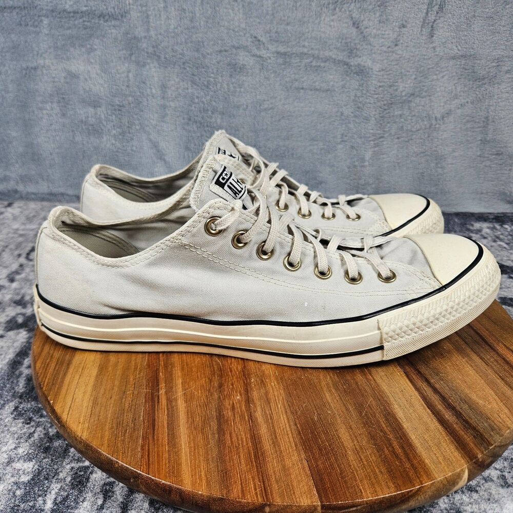 Converse Chuck Taylor Ox Low Sneakers Men’s Size 11 Oyster Gray Lace Up 142229F